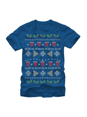 Men's Lost Gods Ugly Christmas Pong T-shirt