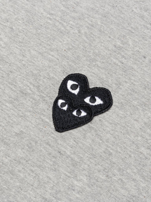 Comme Des Garcons Play Stacked Heart S/s T-shirt - Grey