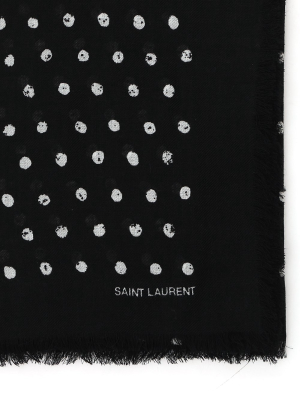 Saint Laurent Polka Dot Scarf