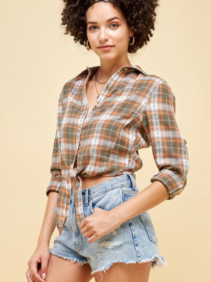 Jupiter Plaid Blouse