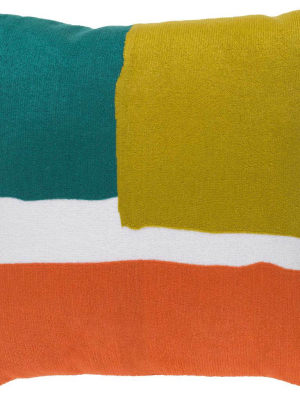 Hana Pillow Teal/lime/bright Orange