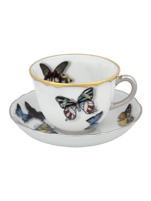 Vista Alegre Christian Lacroix Butterfly Parade Espresso Cup & Saucer