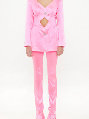 Pink Cut Out Blazer Dress