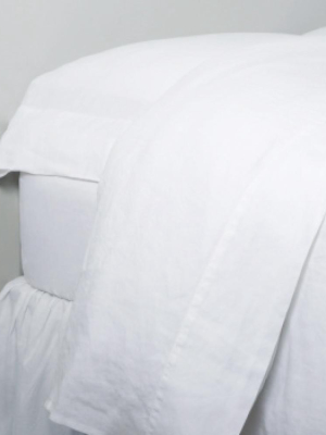 Linen Sheet Set In White