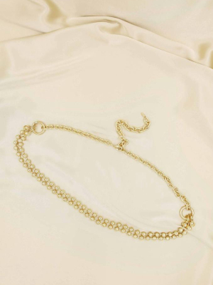 Double Ball Chain Gold Belt