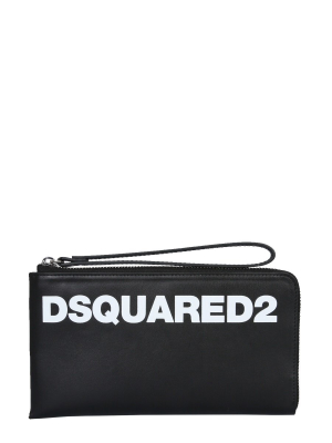 Dsquared2 Logo Print Clutch Bag