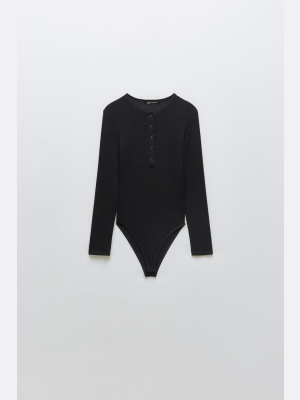 Buttoned Bodysuit