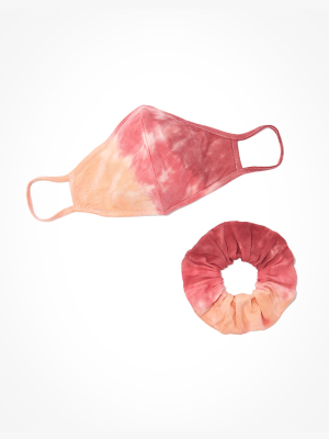 Aeo Tie-dye Masks + Scrunchies 3-pack