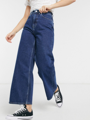 People Tree Organic Cotton Wide Leg Cropped Jeans