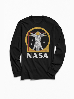 Nasa Astronaut Vitruvian Long Sleeve Tee