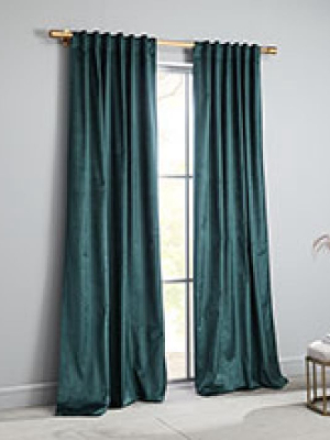 Cotton Luster Velvet Curtain - Green Gables