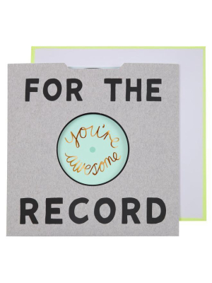 For The Record Card