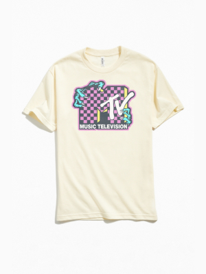 Mtv Checkered Logo Tee