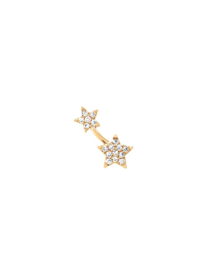 Double Star Stud - Yellow Gold