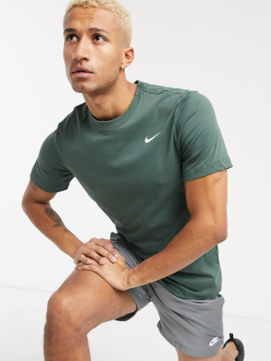 Nike Training Swoosh Logo Essential T-shirt In Green