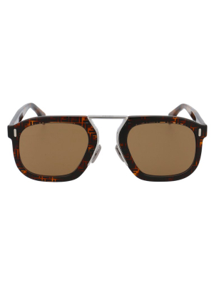 Fendi Eyewear Ff Patterned Square Frame Sunglasses