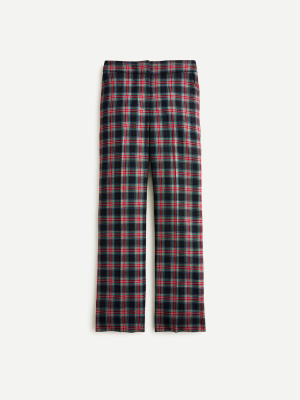 Hayden Pant In Black Stewart Tartan Bi-stretch Wool