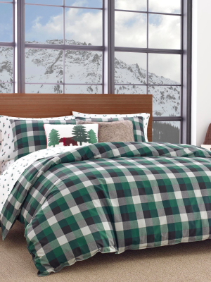 Birch Cove Plaid Comforter Set Green - Eddie Bauer