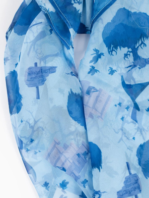 Wizard Of Oz X Unique Vintage Blue Haunted Forest Hair Scarf