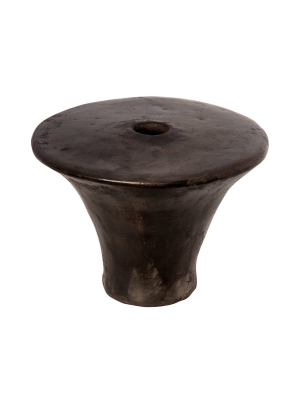 Black Fired Burnished Terracotta Vessel - Iv