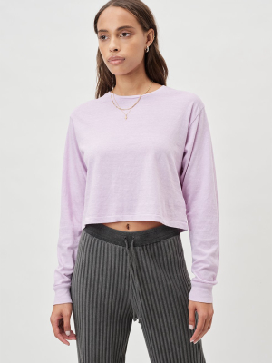 Jersey Ls Cropped Tee / Prism