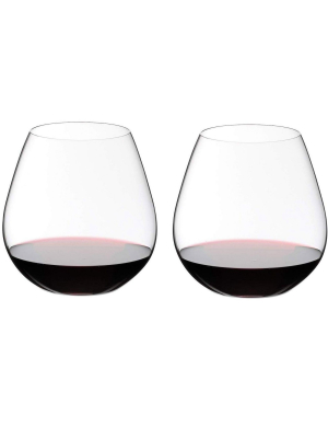 Riedel O Dishwasher Safe Wine Nebbiolo Stemless Fine Crystal Red Wine Tumbler Glasses, Set Of 2