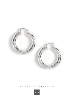 **house Of Freedom Chunky Hoop Earrings