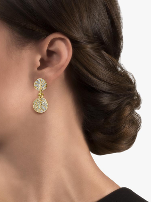 Botanical Leaf Earrings With Diamonds