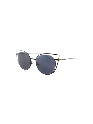 Fendi Eye Color Ff 0176 Tlp Womens Cat-eye Sunglasses Blue 53mm