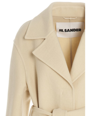 Jil Sander Tie-waist Double Breasted Coat