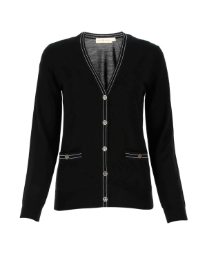 Tory Burch Madeline Contrast Trim Cardigan