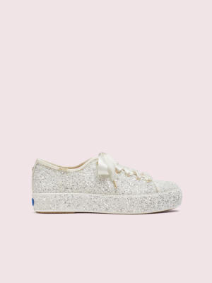 Keds X Kate Spade New York Triple Kick All-over Glitter Sneakers