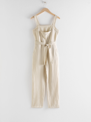 Lyocell Linen Blend Jumpsuit