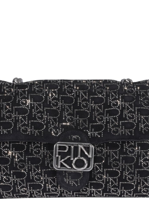 Pinko Logo Embellished Puff Shoulder Bag