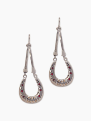 The Brooklyn Horseshoe Earrings - Silver