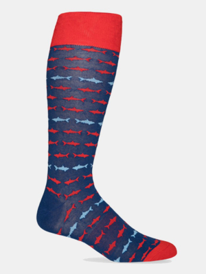 Dead Soxy Navy Sharks Dress Sock