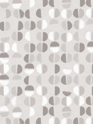 Coffee Beans Self-adhesive Wallpaper In Stone Grey Design By Tempaper