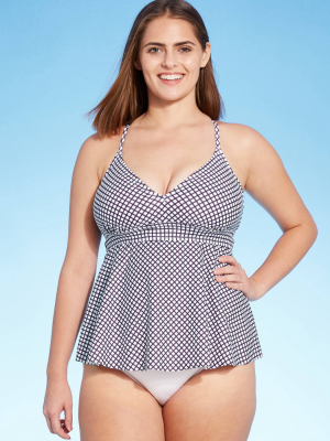 Women's Flowy Gingham Tankini Top - Kona Sol™