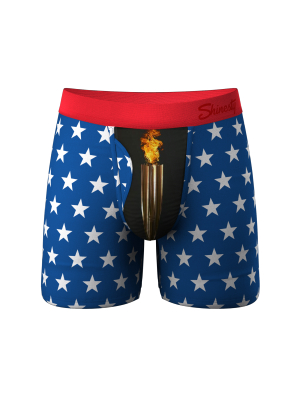 The Inferno | Torch & Flags Ball Hammock® Boxer Briefs With Fly