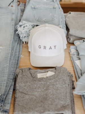 Gray Baseball Hat