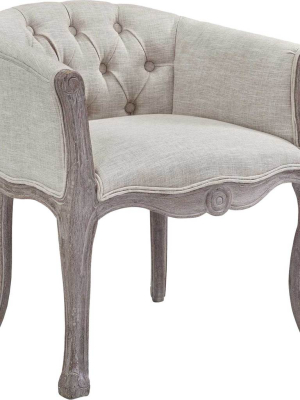 Class Upholstered Fabric Dining Armchair Beige