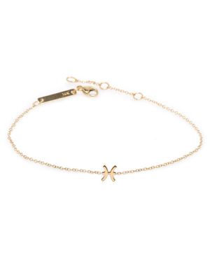 14k Midi Bitty Zodiac Bracelet