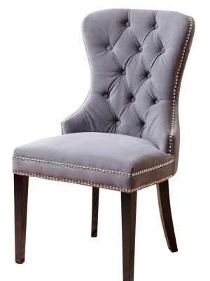 Monet Tufted Velvet Dining Chair Gray - Abbyson Living