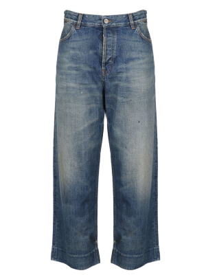 Balenciaga Wide-leg Cropped Jeans