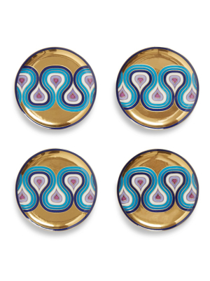 Jonathan Adler Milano Coasters - Gold/blue