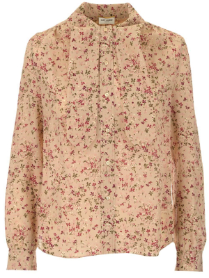 Saint Laurent Floral Printed Blouse