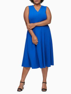 Plus Size V-neck A-line Dress