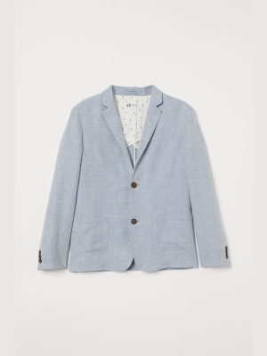 Linen-blend Blazer