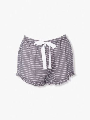 Striped Ruffled Lounge Shorts