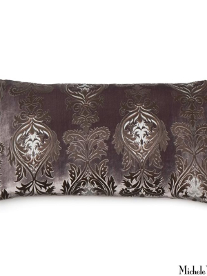 Printed Velvet Pillow Decadent Moonstone 12x22